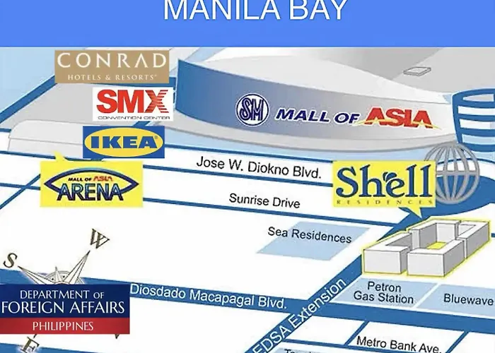 Near Moa Bay Airport Via Naiax Balcony-pool View Wifi Shell Residences * Manila